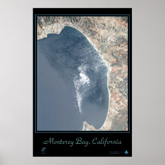 Monterey Bay, poster de satélite da Califórnia