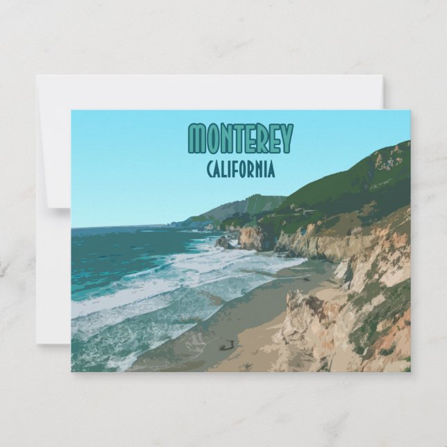 Monterey California Pacific Coast Flat Card (Frente)