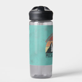 Montes de pastos de safra chamam monograma