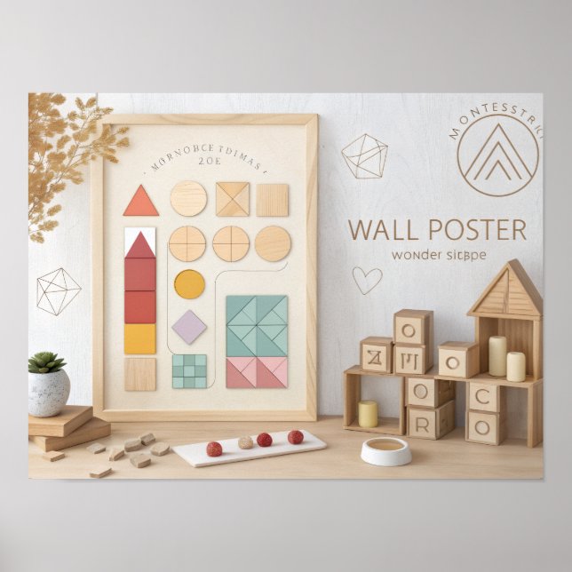 Montessori Cognitive Development Poster  (Frente)