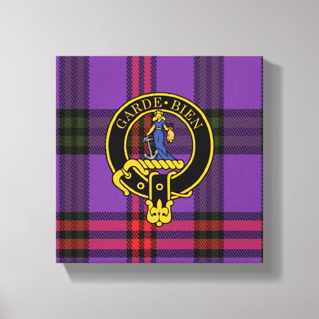 Montgomery Scottish Crest e Tartan Canvas (Frente)