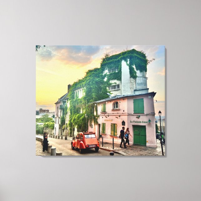 Montmartre Canvas Print com 2CV (Frente)