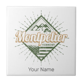 Montpelier Vermont Cidade dos Estados Unidos Vinta