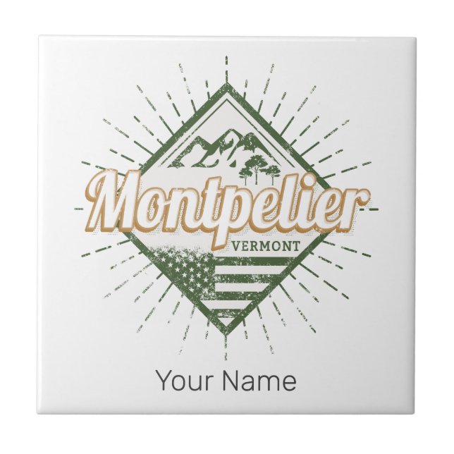 Montpelier Vermont Cidade dos Estados Unidos Vinta (Frente)