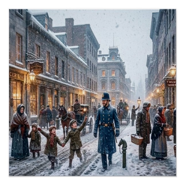 Montreal, Canadá Impressão de Inverno de 1851 (Frente)