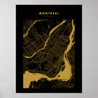 Montreal - Canadá - Poster do mapa das cidades Dou