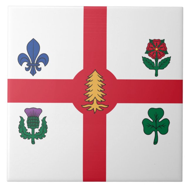 Montreal Flag on Tile (Frente)