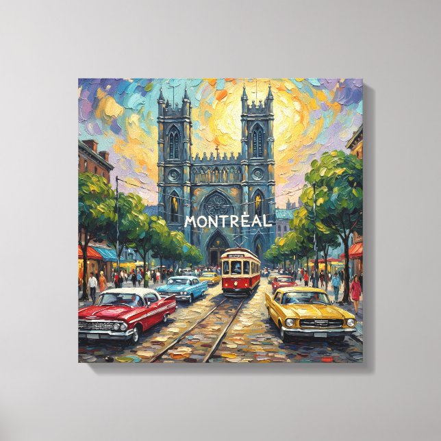 Montreal Gothic Tramway Cathedral Canvas (Frente)