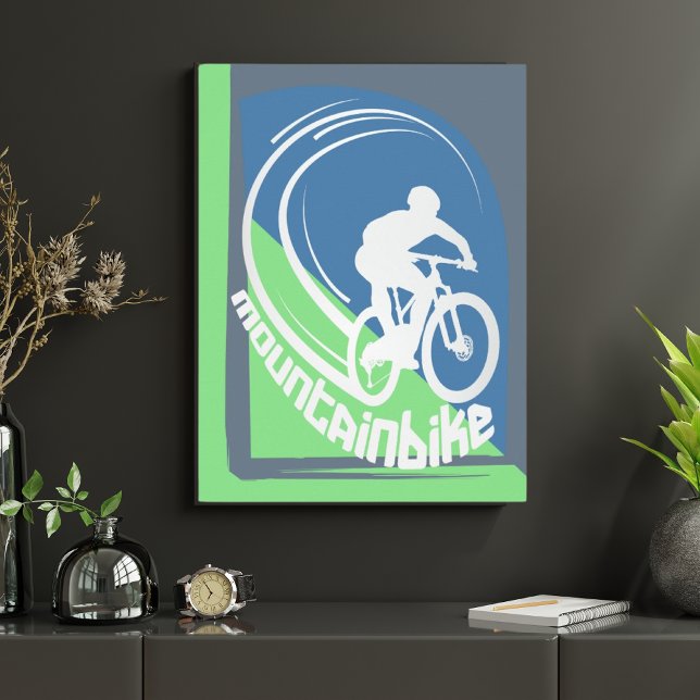 Monttainbike MTB poster verde de bicicleta de mont (Criador carregado)