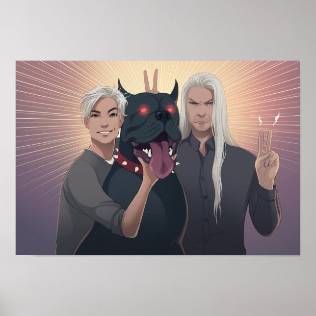 Monty, SImon e Peaches - Poster engraçado (Frente)