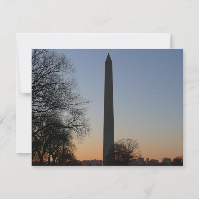 Monumento a Washington ao Pôr do Sol em DC (Frente)