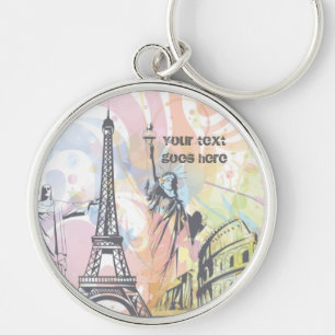 Monumentos do chaveiro do costume do mundo