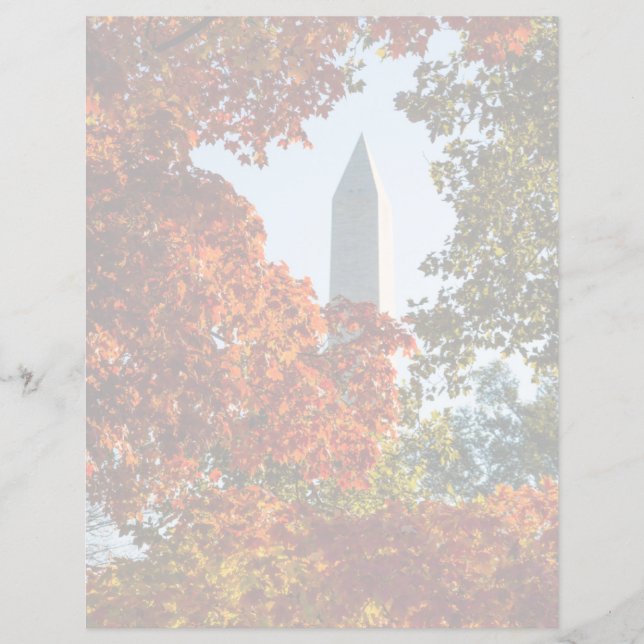 Monumentos | Monumento de Washington no outono (Frente)