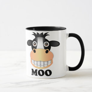 Moo - caneca preta de 11 oz 