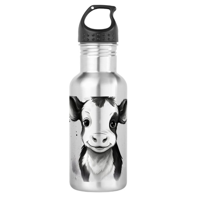 🚰 "Moo-hidratado" Garrafa de Água de Aço Inoxidáv (Frente)