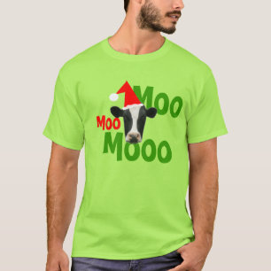 Moo Moo Papais noeis de Natal Vaca Camisa