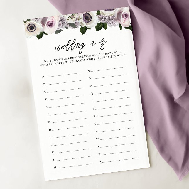 Moody Anemone Purple Floral Chá de panela A-Z Jogo (Criador carregado)