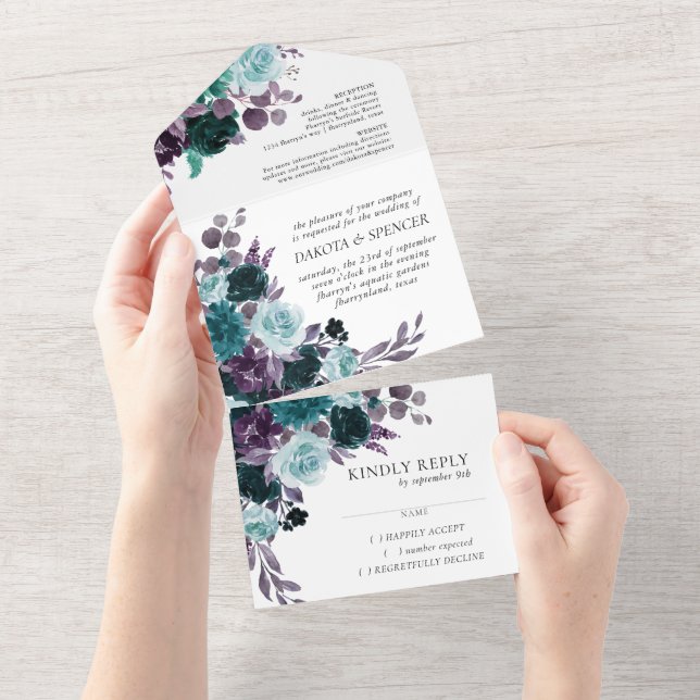 Moody Boho | Buquê Floral Preto-Teal (Tearaway)