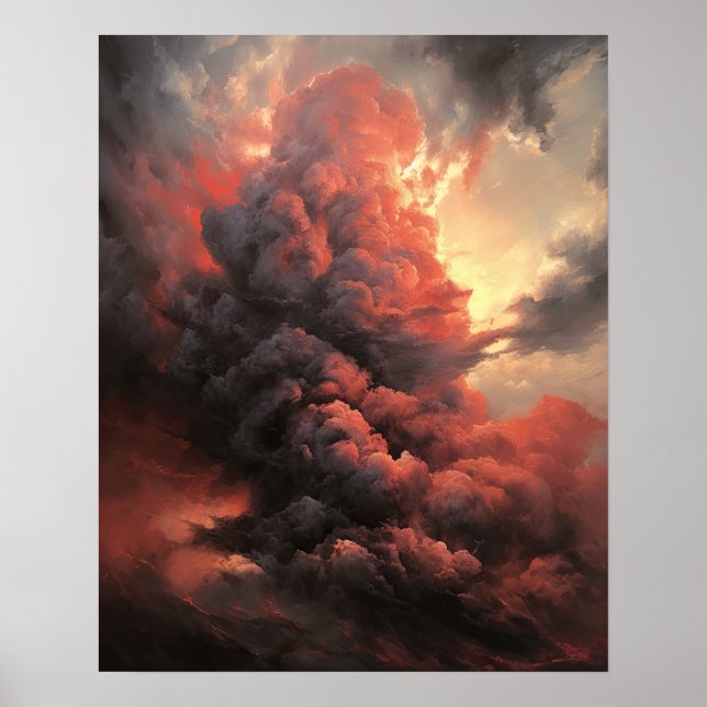 Moody Clouds Art Impressão Poster (Frente)
