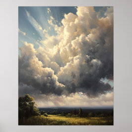Moody Clouds Art Impressão Poster