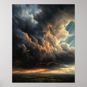 Moody Clouds Art Impressão Poster