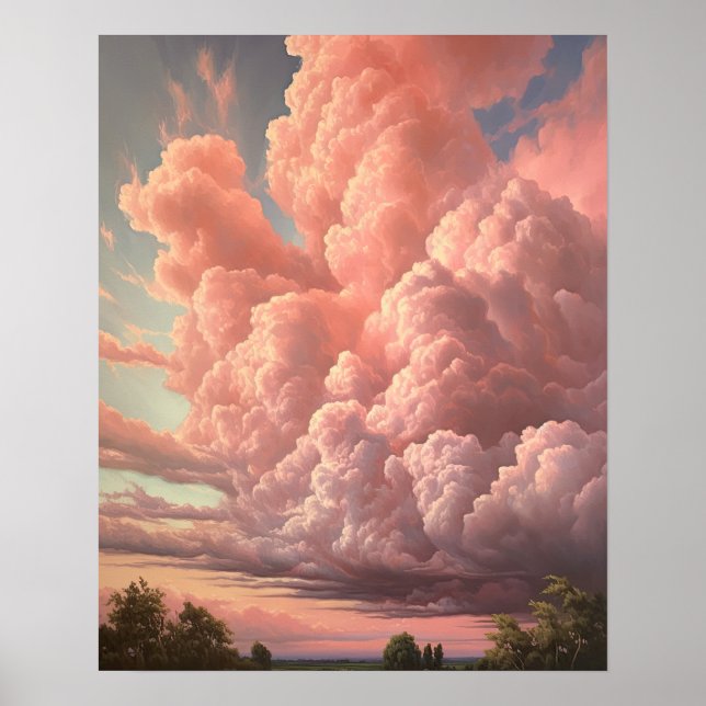 Moody Clouds Art Impressão Poster (Frente)