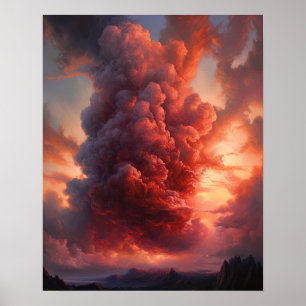 Moody Clouds Art Impressão Poster