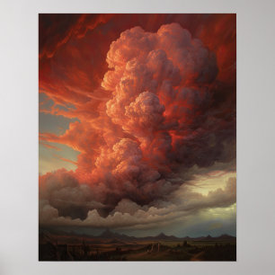 Moody Clouds Art Impressão Poster