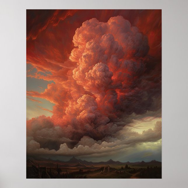 Moody Clouds Art Impressão Poster (Frente)