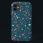 Moody Dark Teal Terrazzo Capa de telefone<br><div class="desc">Moody deep teal ganha um punch de diversão com pedaços de laranja, fúcsia, oliveira, blush e aqua fazer esta capa de telefone é uma escolha fácil para o amante do meio século moderno.</div>