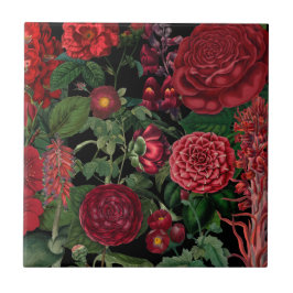 Moody Florals Black & Burgundy Vintage