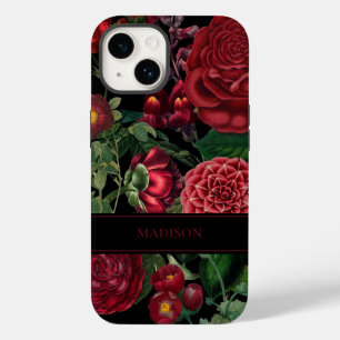 Moody Florals Black & Burgundy Vintage Monograma