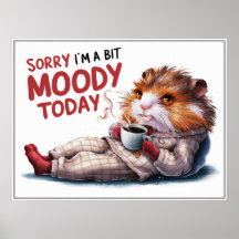 Moody Hamster em PJs Poster