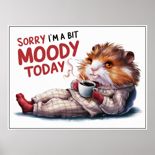 Moody Hamster em PJs Poster (Frente)
