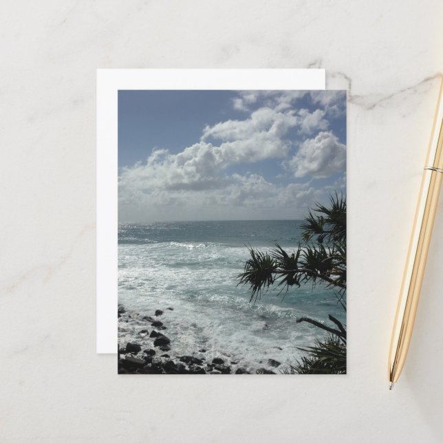 Moody Ocean Photograph Scrapbook Paper  (Frente/Verso In Situ)