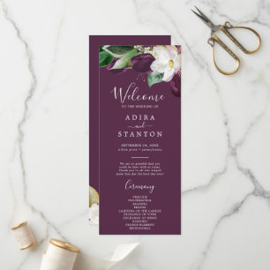 Moody Purple Blooms Programa Plum Wedding