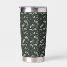 Moody Vintage Floral Impressão Tumbler