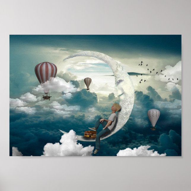 Moon Art Boy no Poster da Fantasia da Trabalho de  (Frente)