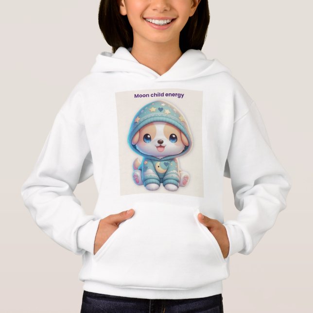Moon Child Energy Dog Hoodie (Frente)