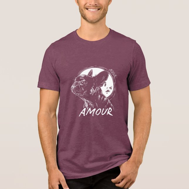 Moon Dog Amour Shirt - Romantic French Gothic Pet  (Frente)