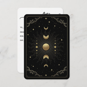 Moon Fases Tarot Card Leitura Certificado de Prese