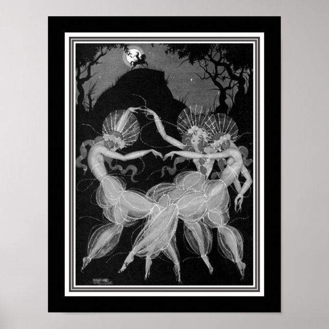 "Moon Madness" Art Deco Impressão ca. 1922 (Frente)