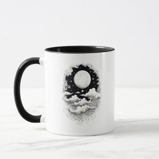 Moon Mug | Caneca Celestial | Impressos De Ambos O (Esquerda)