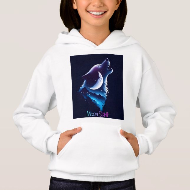 Moon Spirit - Wolf & Dream Catcher design hoody (Frente)