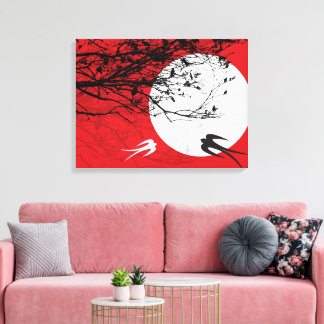 Moonlight Engole Canvas Vermelha Silhueta