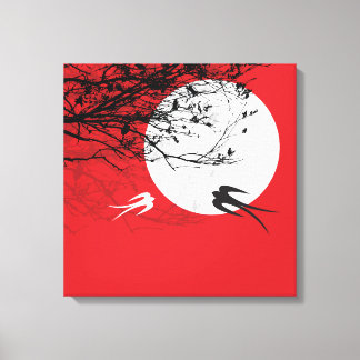Moonlight Engole Canvas Vermelha Silhueta
