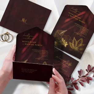 Moonlight Romance Wedding Burgundy ID881