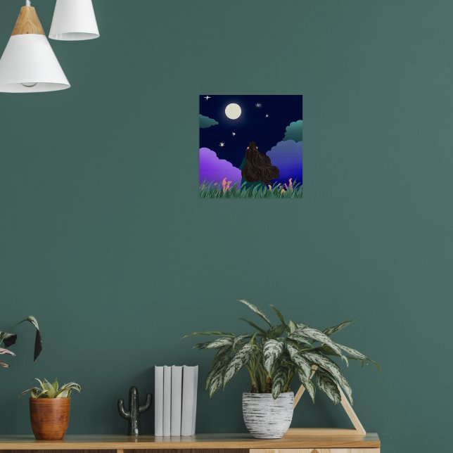 Moonlit Dreamer Girl Poster  (Sala de Estar 1)