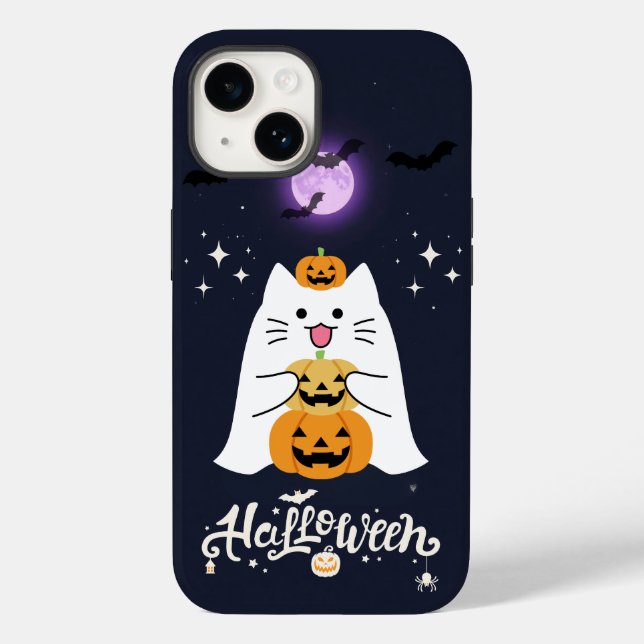 Moonlit Halloween Cat – Spooky & Sweet Night (Verso)