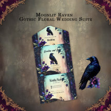 Moonlit Raven | Suite de Noiva Floral Gótica. 